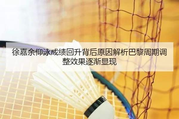 徐嘉余仰泳成绩回升背后原因解析巴黎周期调整效果逐渐显现